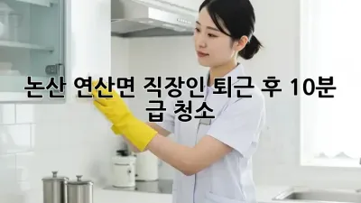 논산 연산면 직장인, 퇴근 후 10분 급 청소! ✨